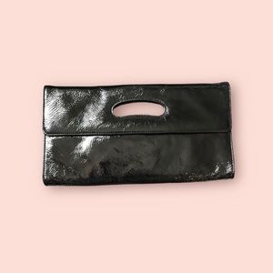 Genuine patent leather clutch